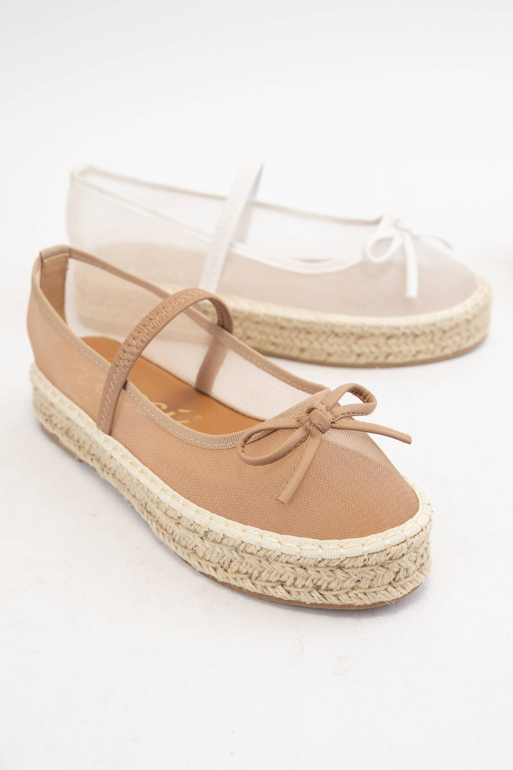 BIJOU MESH UPPER ESPADRILLE PLATFORM SLIP ON
