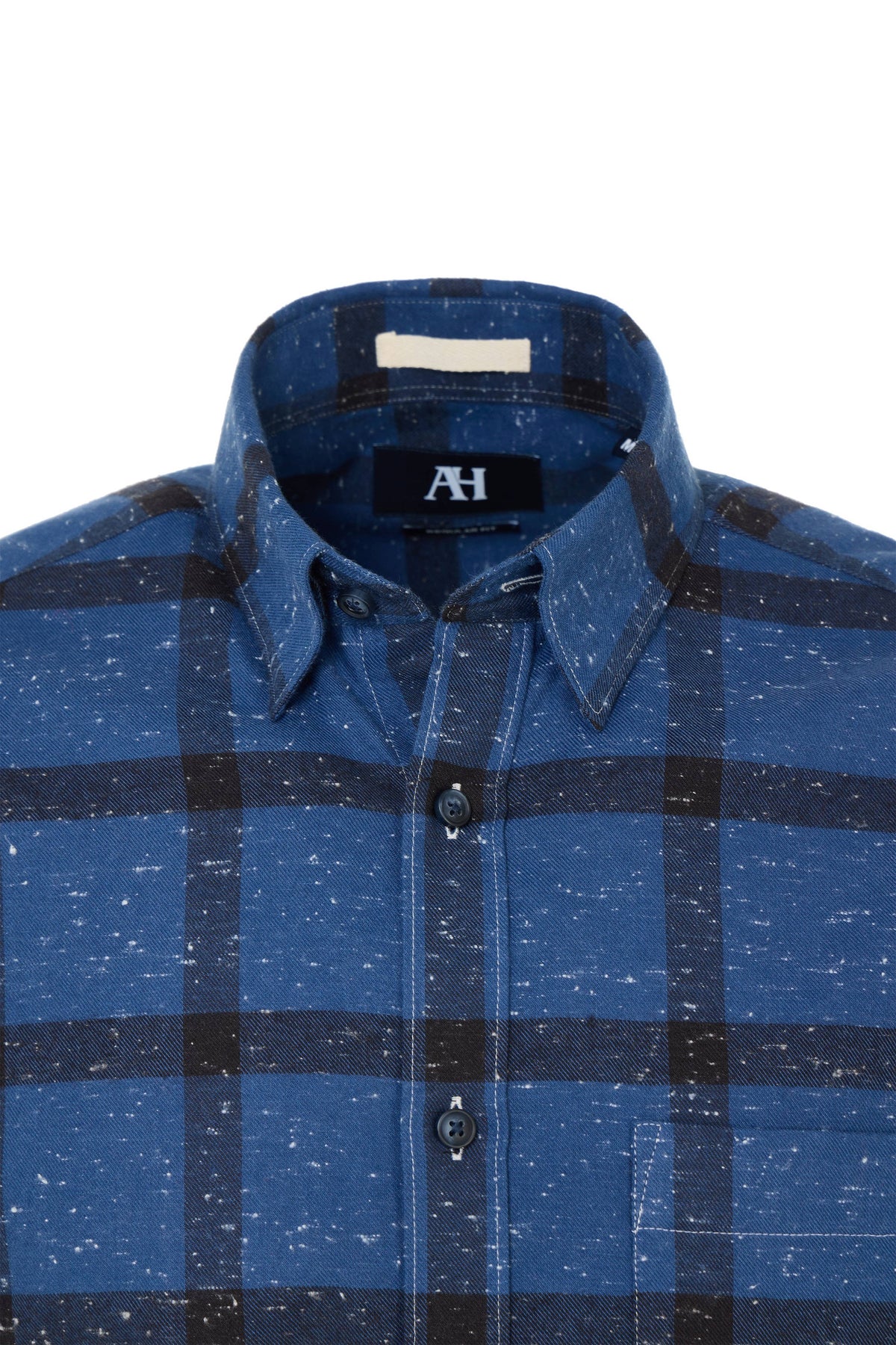 Indigo Plaid Jacquard Shirt