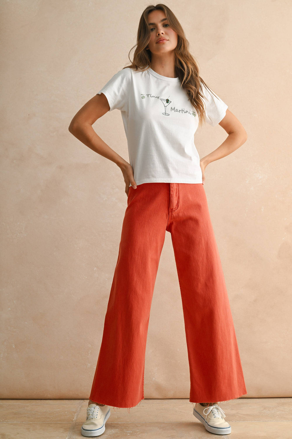 MMP623   STRAIGHT WIDE LEG DENIM PANTS