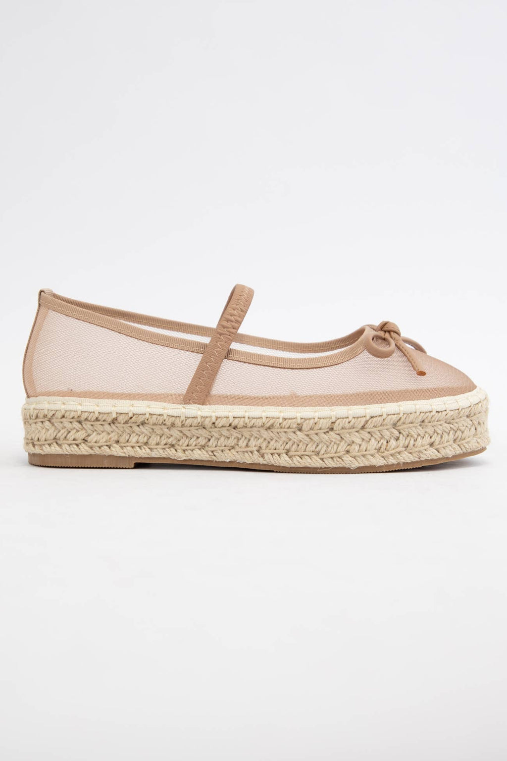 BIJOU MESH UPPER ESPADRILLE PLATFORM SLIP ON