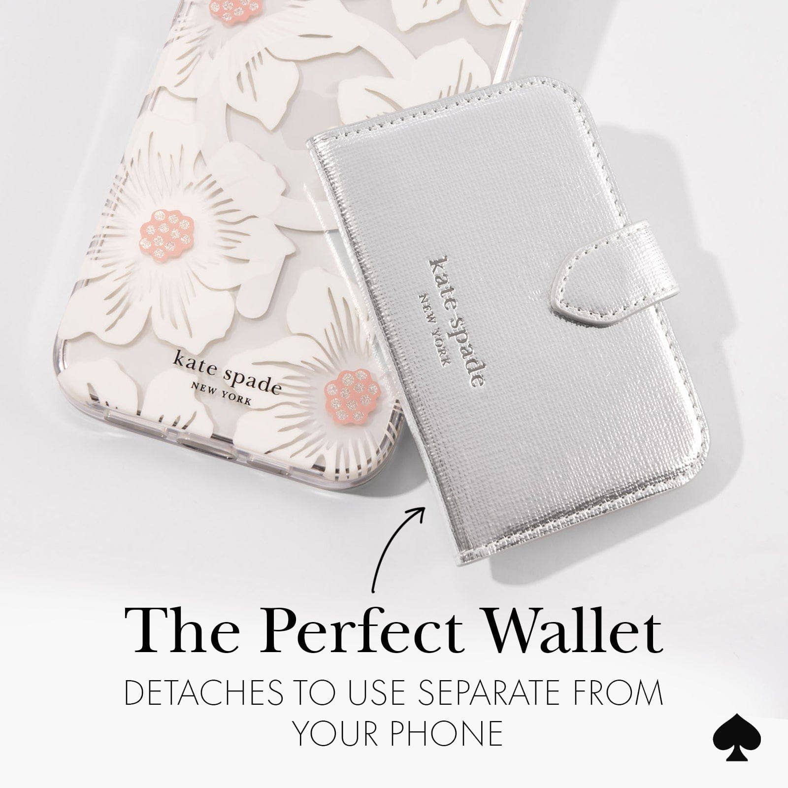 Kate spade new york Morgan MagSafe Wallet Metallic Silver