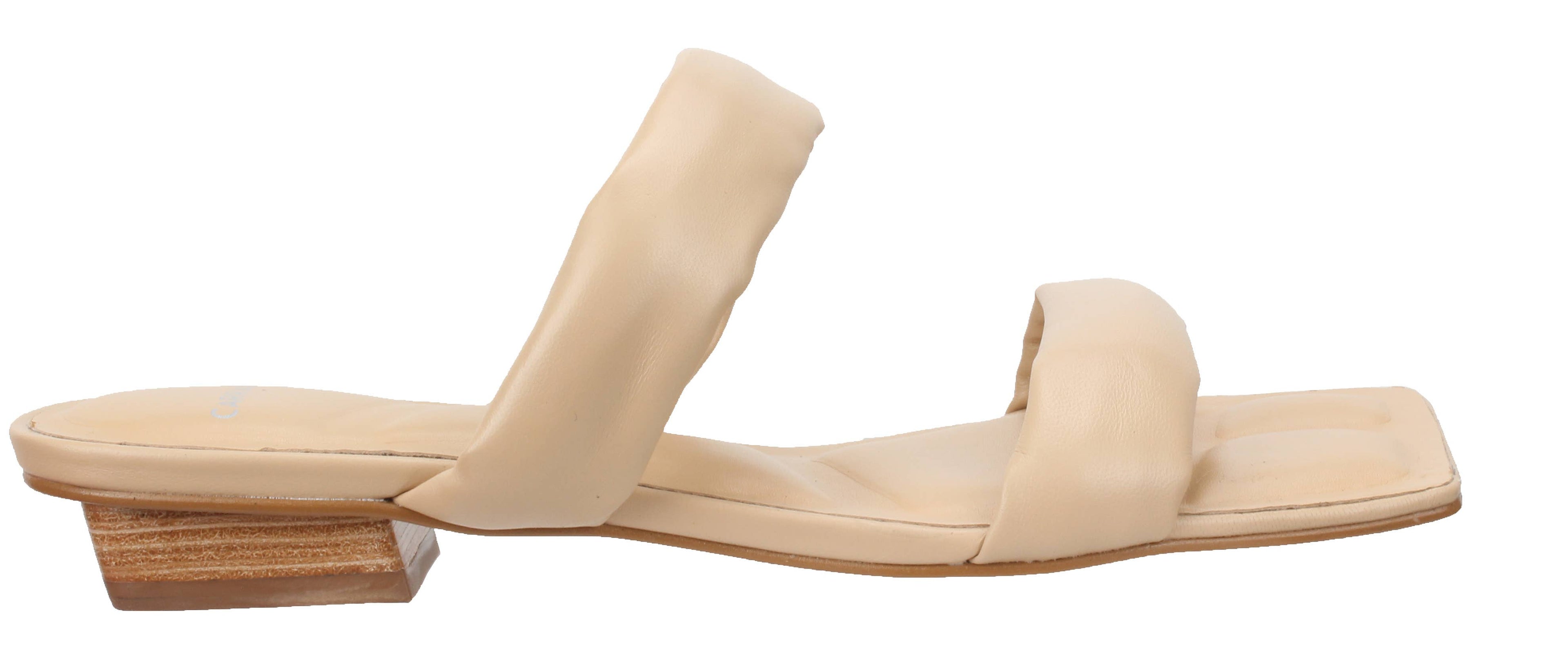 Phoebe - Leather Slide Sandal Cream 566004