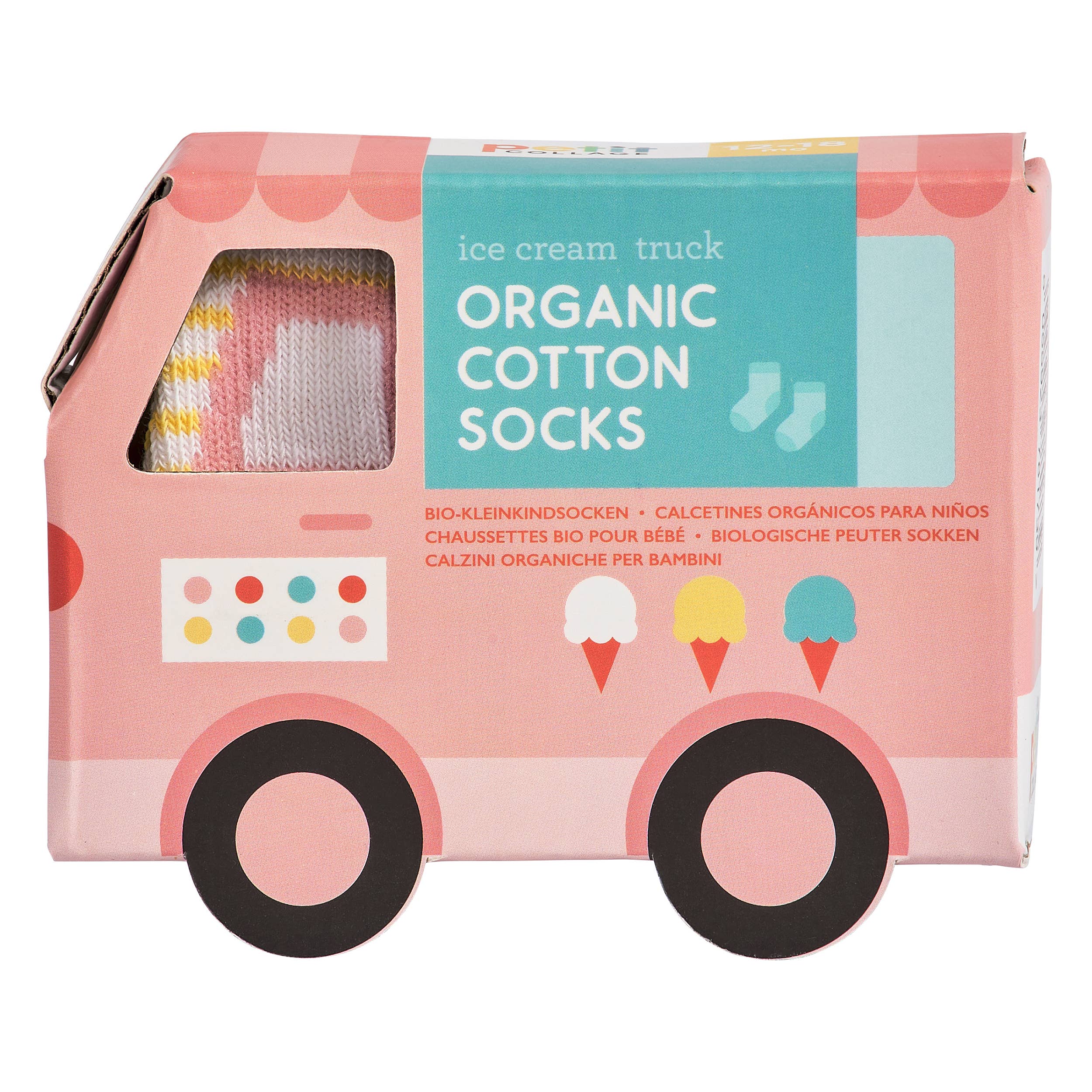 Organic Cotton Toddler Socks Trucks CDU of 12
