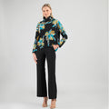 T92WP11 - Textured Tipped Hem Sweater Top - Butterfly Orchid