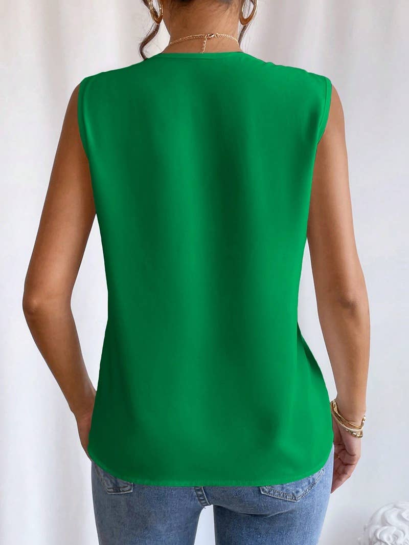 Summer V-neck sleeveless tank top