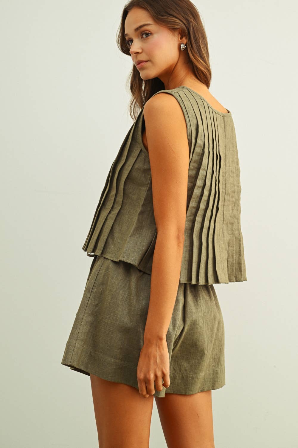 P6060ST   ELASTIC BAND WAIST WITH TIED ON THE SIDE SHORTS