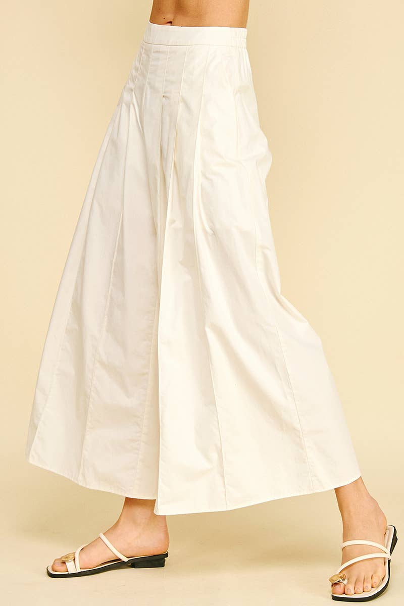 PLEATED WIDE LEG PANTS - 6878B