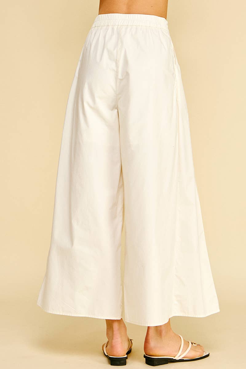 PLEATED WIDE LEG PANTS - 6878B