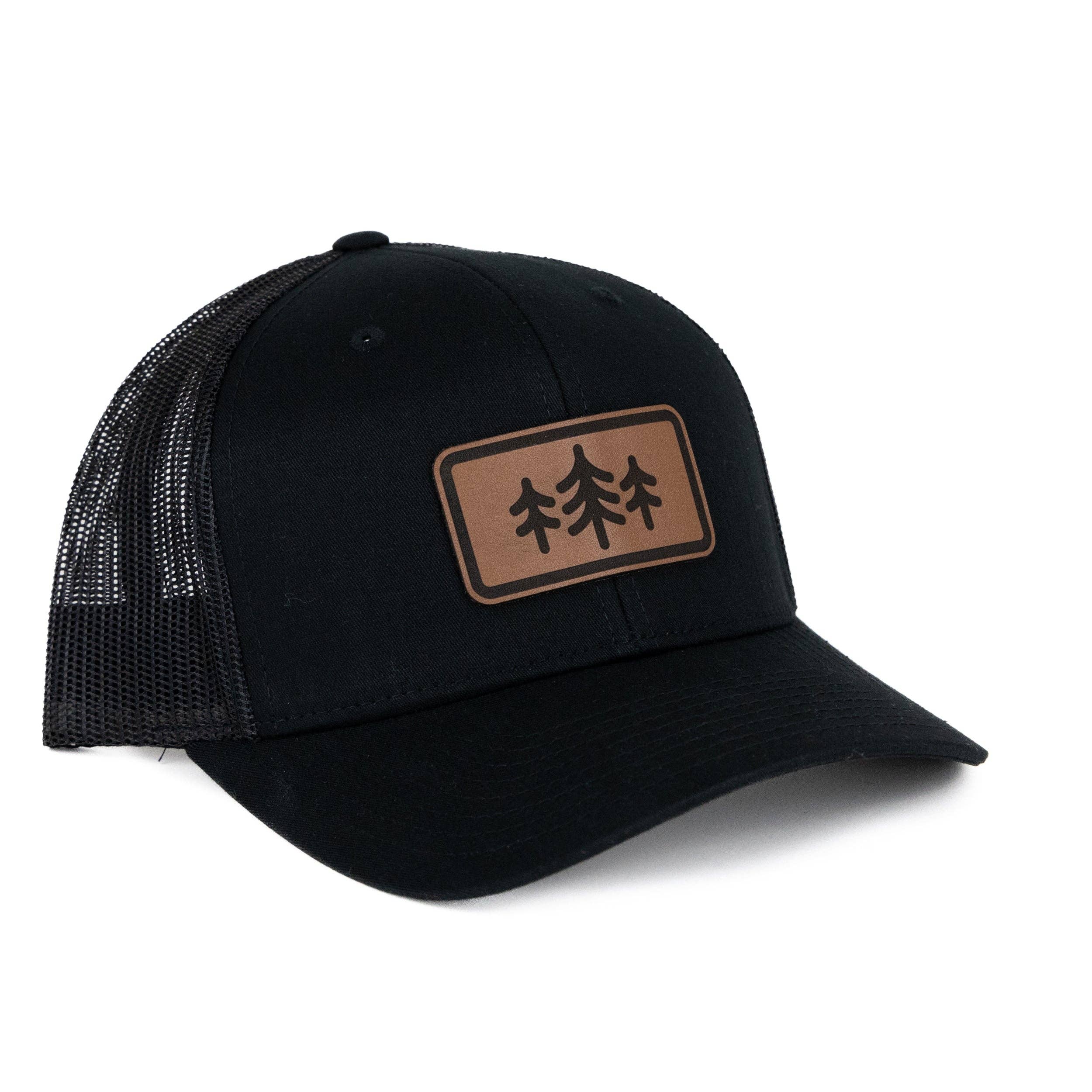 TriPine Leather Patch Trucker Hat
