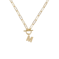 Toggle Initial Necklace in Gold - M