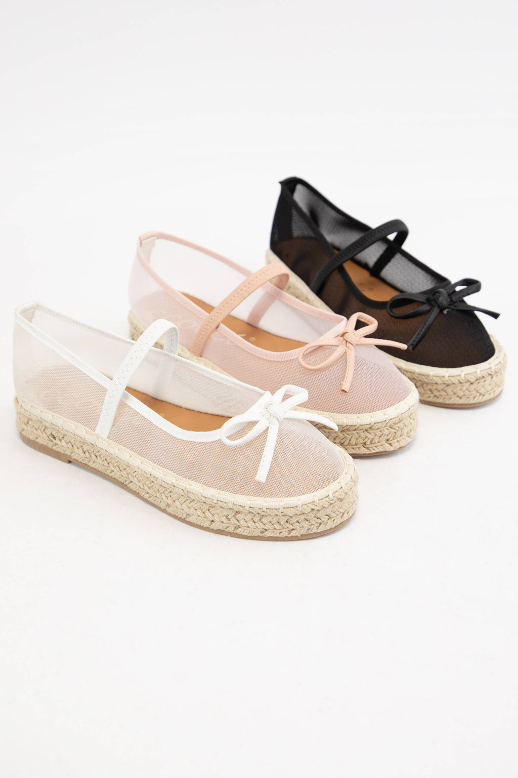 BIJOU MESH UPPER ESPADRILLE PLATFORM SLIP ON
