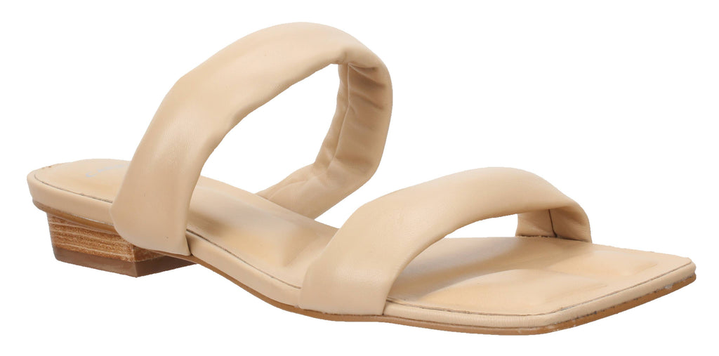 Phoebe - Leather Slide Sandal Cream 566004