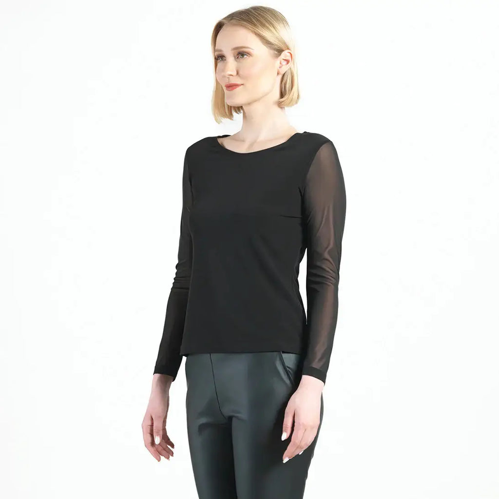 T77M - Long Mesh Sleeve Top