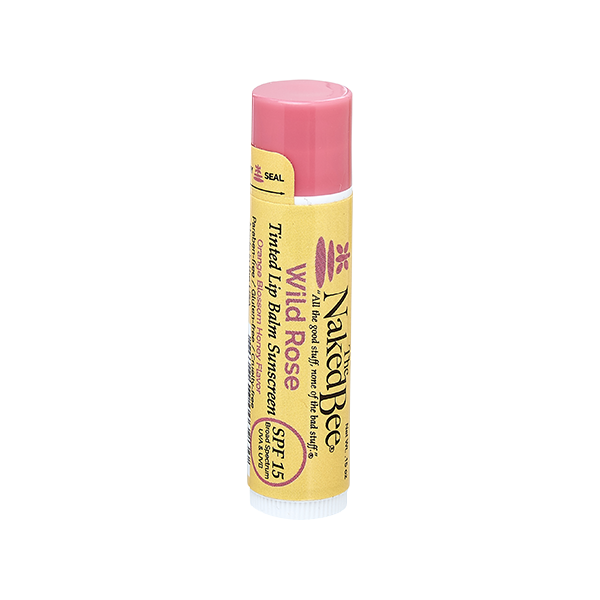 SPF 15 Orange Blossom Honey Tinted Lip Balm in Wild Rose