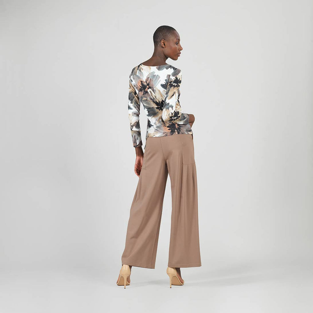 T12P12 - Gauze Knit - Side Tie Waist Top - Petal Whisper