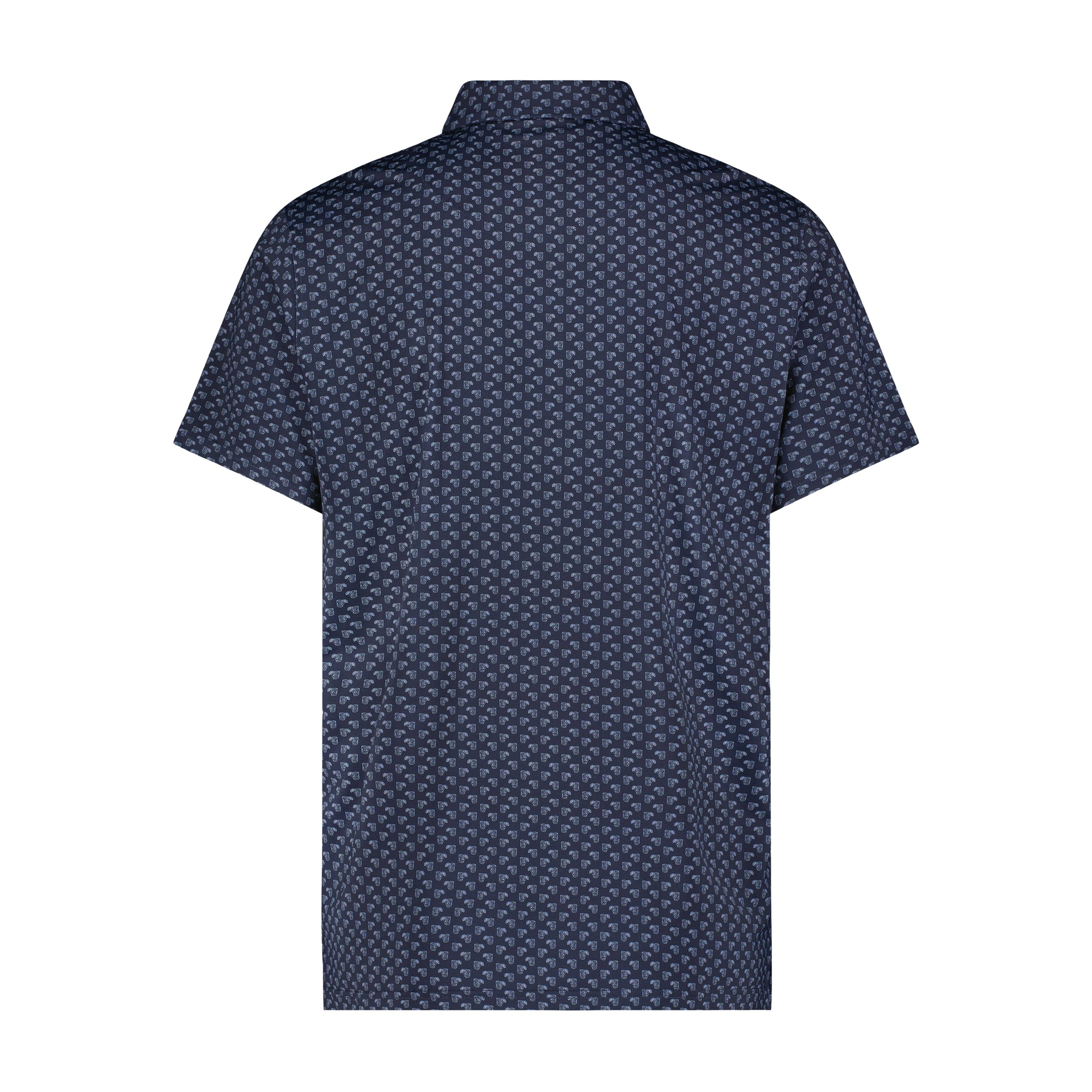 Navy Cocktails Performance Short Sleeve Shirt