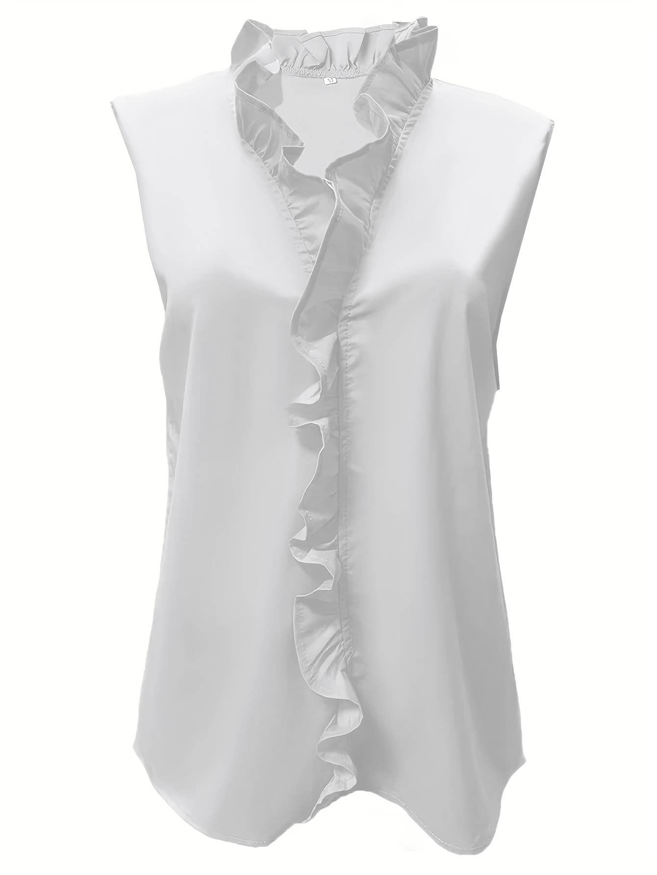 Ruffles V-neck vest tank top