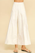 PLEATED WIDE LEG PANTS - 6878B