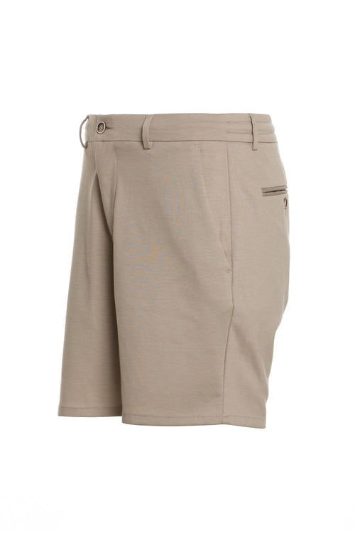 Beige Knit Travel Short