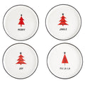 Holiday Appetizer Plates - Joy, Falala, Merry, Jingle