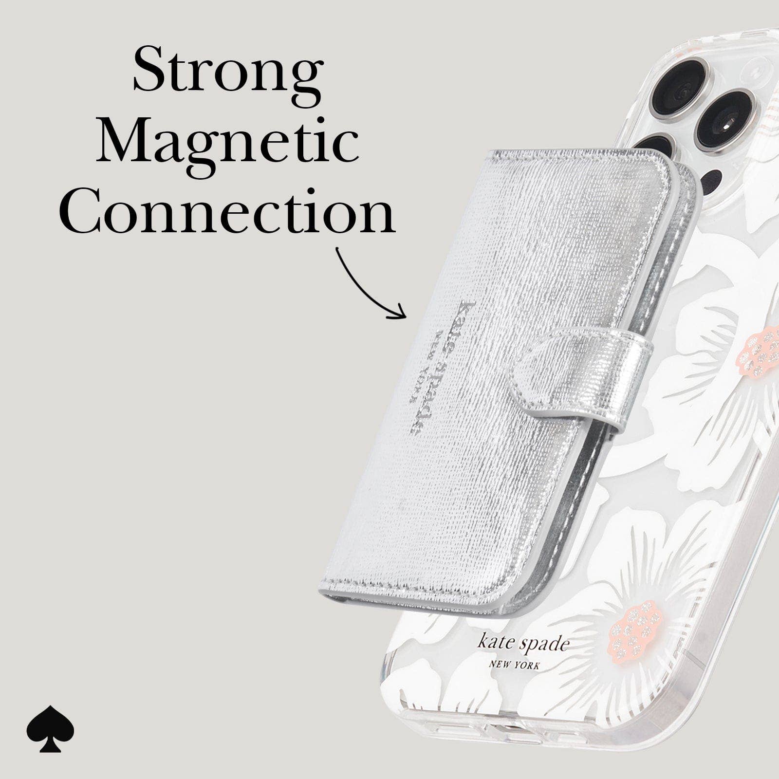 Kate spade new york Morgan MagSafe Wallet Metallic Silver