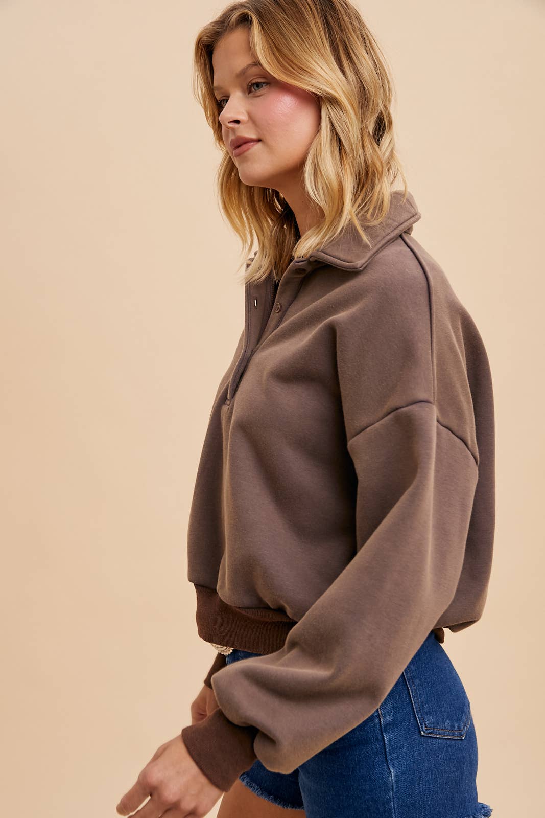 CROPPED POLO PULLOVER