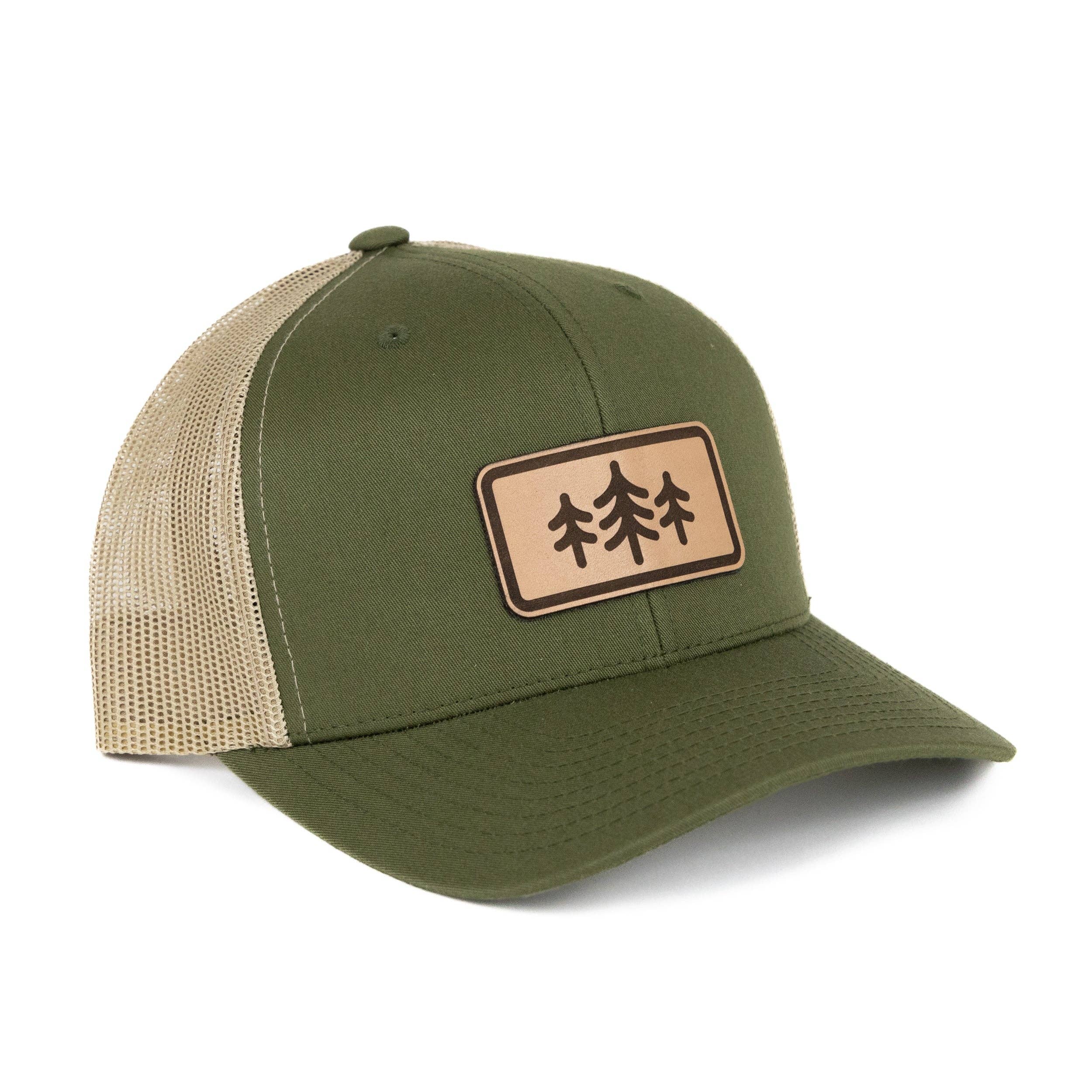 TriPine Leather Patch Trucker Hat