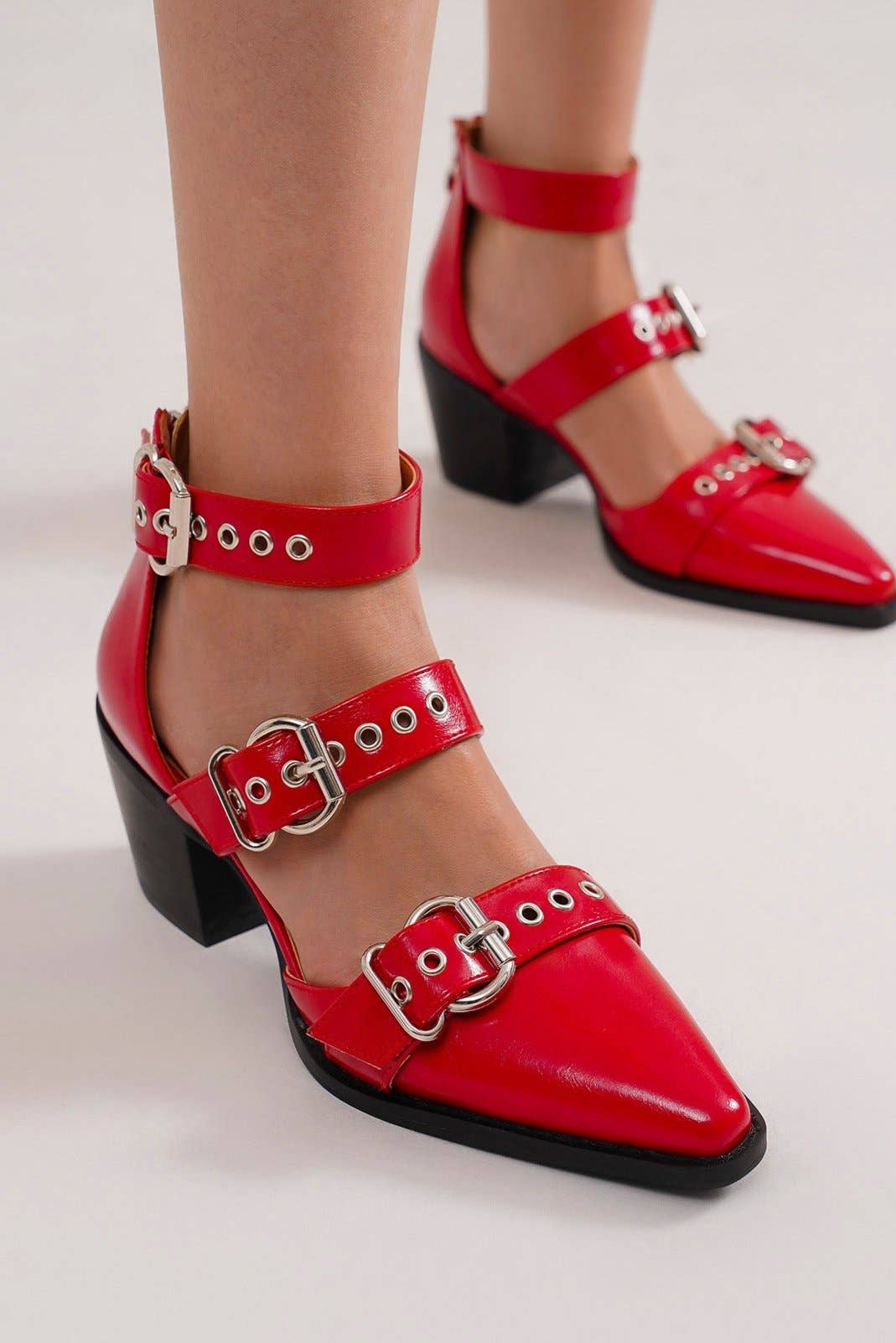 TESSA-02 Buckled Heeled Shoes