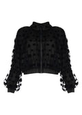 Alita Jacket in JOT - Jet Black Polka Dot