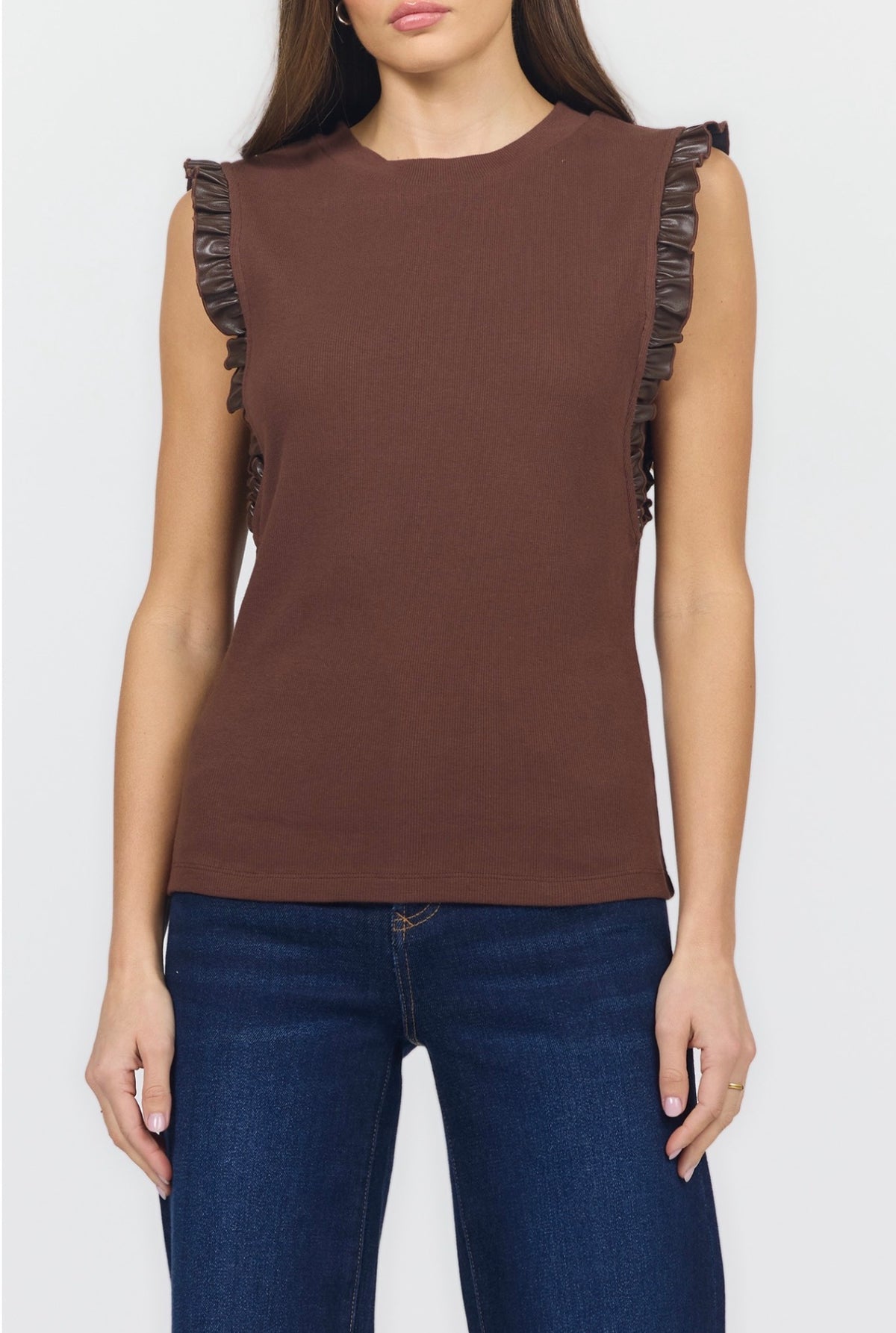 Bridget - Shaved Chocolate Sleeveless top