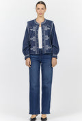 Bristol Bay Denim Top with Embroidery