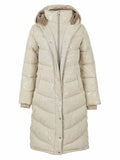 DOLCEZZA Taupe Calf Length Winter Woven Coat