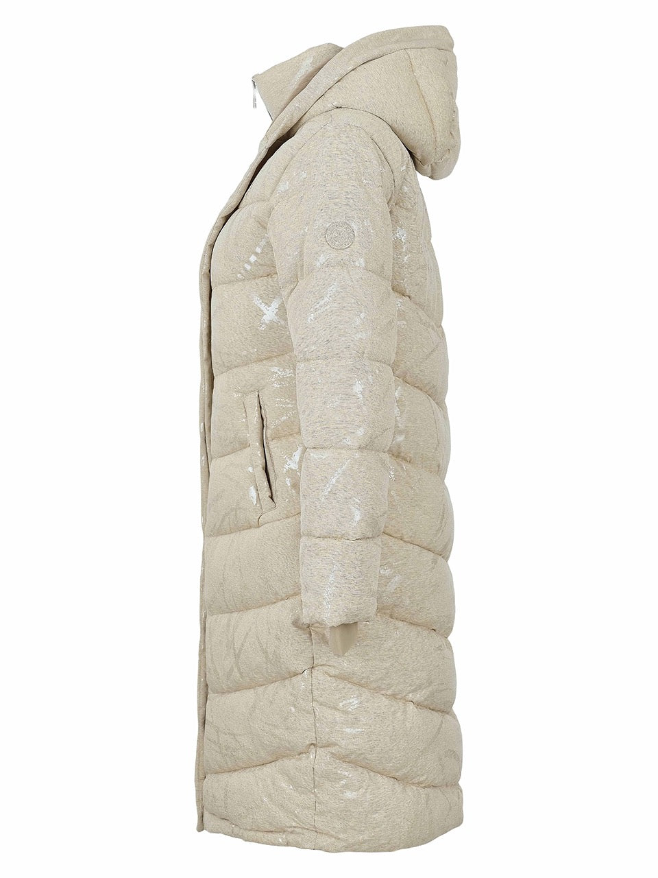 DOLCEZZA Taupe Calf Length Winter Woven Coat