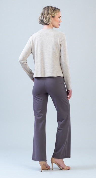 Ultra Soft Lounge Knit Top with Overlay Detail in Natural