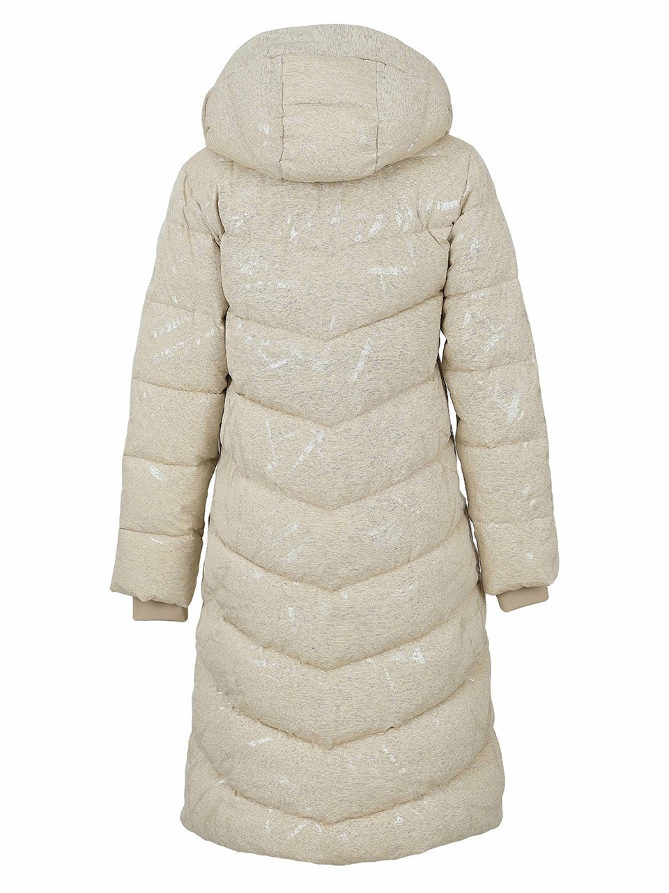 DOLCEZZA Taupe Calf Length Winter Woven Coat