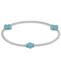 Signature cross 2mm sterling silver bracelet