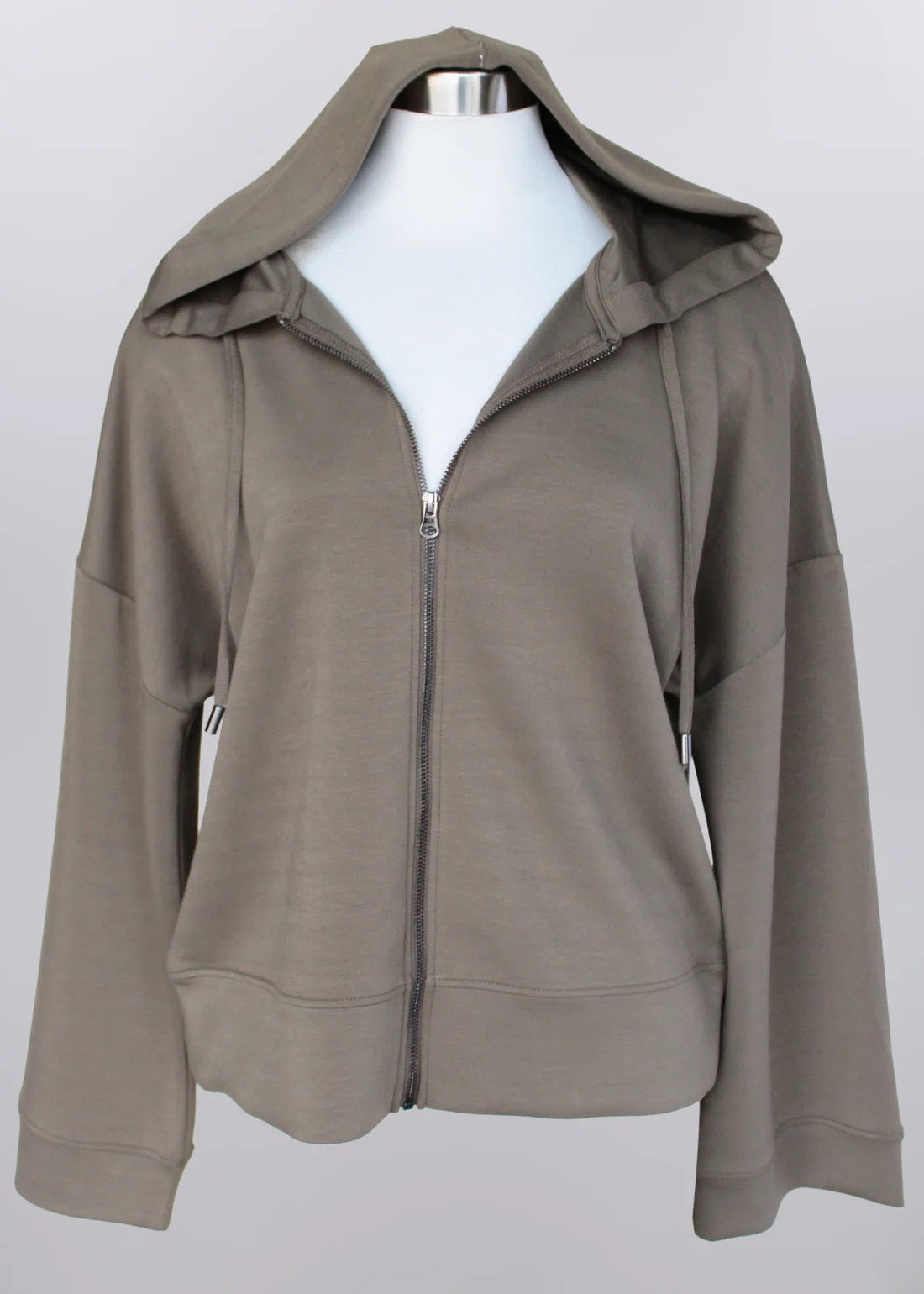 Olive Zip Up Hoodie