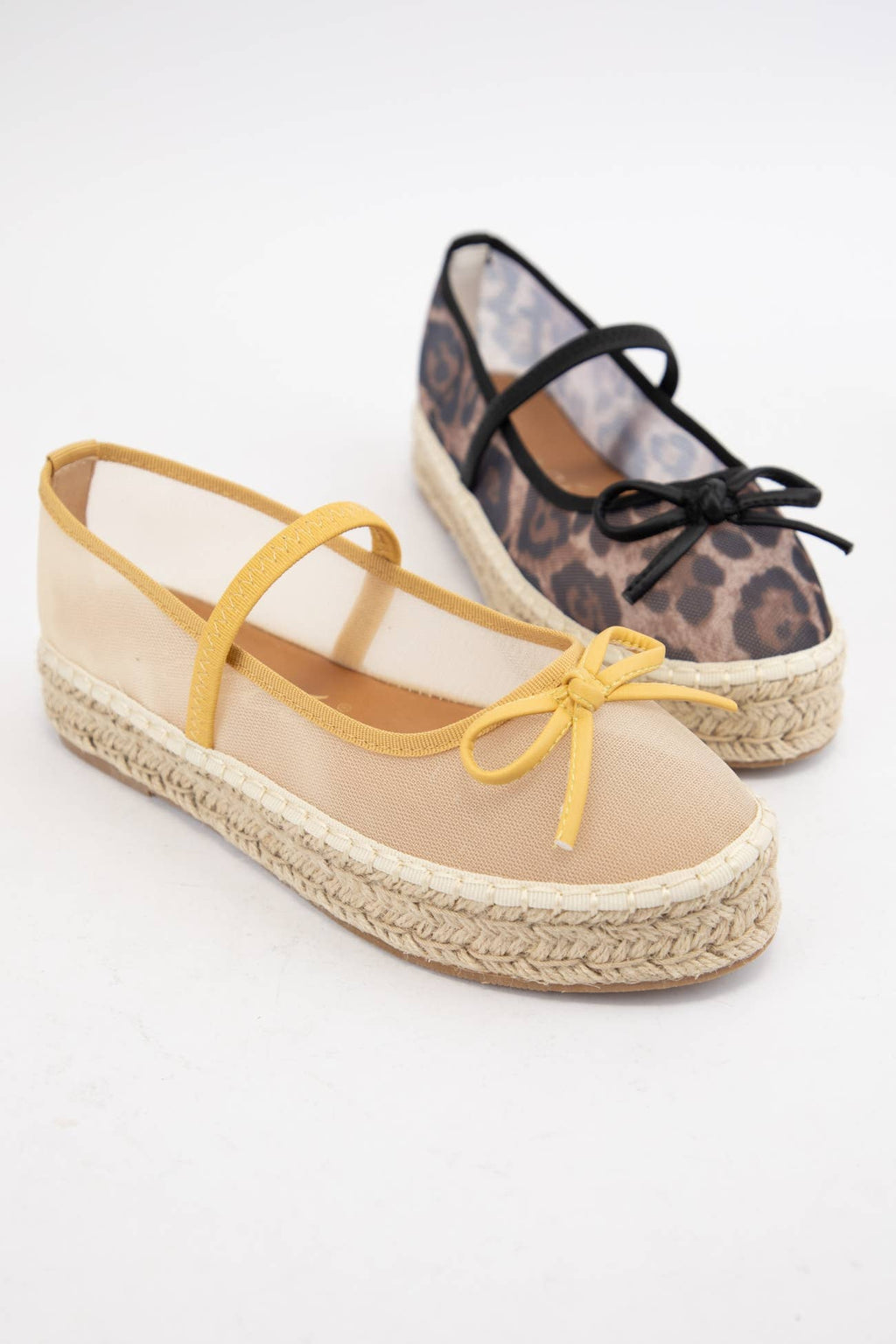 BIJOU MESH UPPER ESPADRILLE PLATFORM SLIP ON