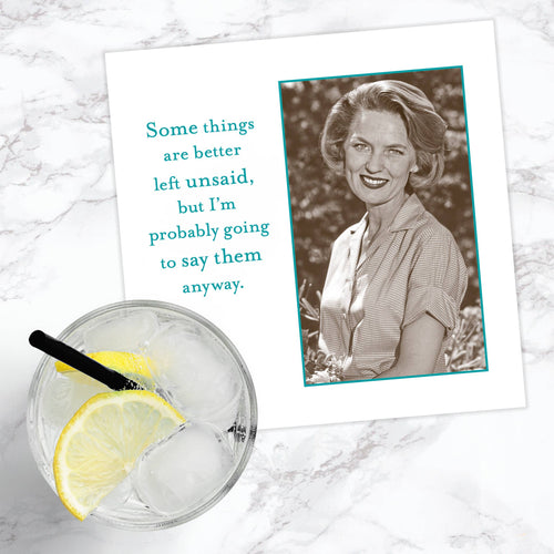 Better Left Unsaid Beverage Napkin