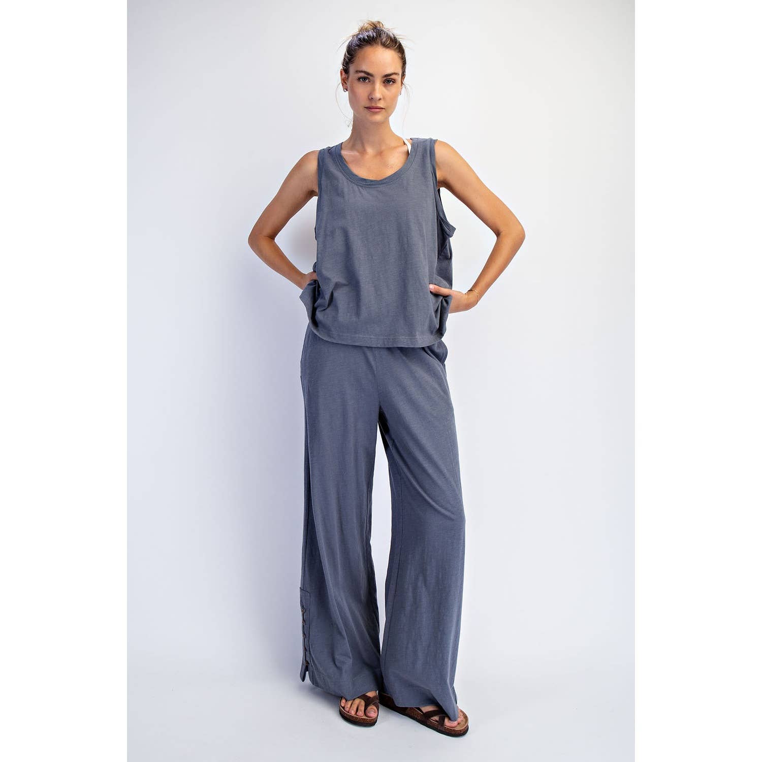 COTTON SLUB LAID-BACK CHIC SET