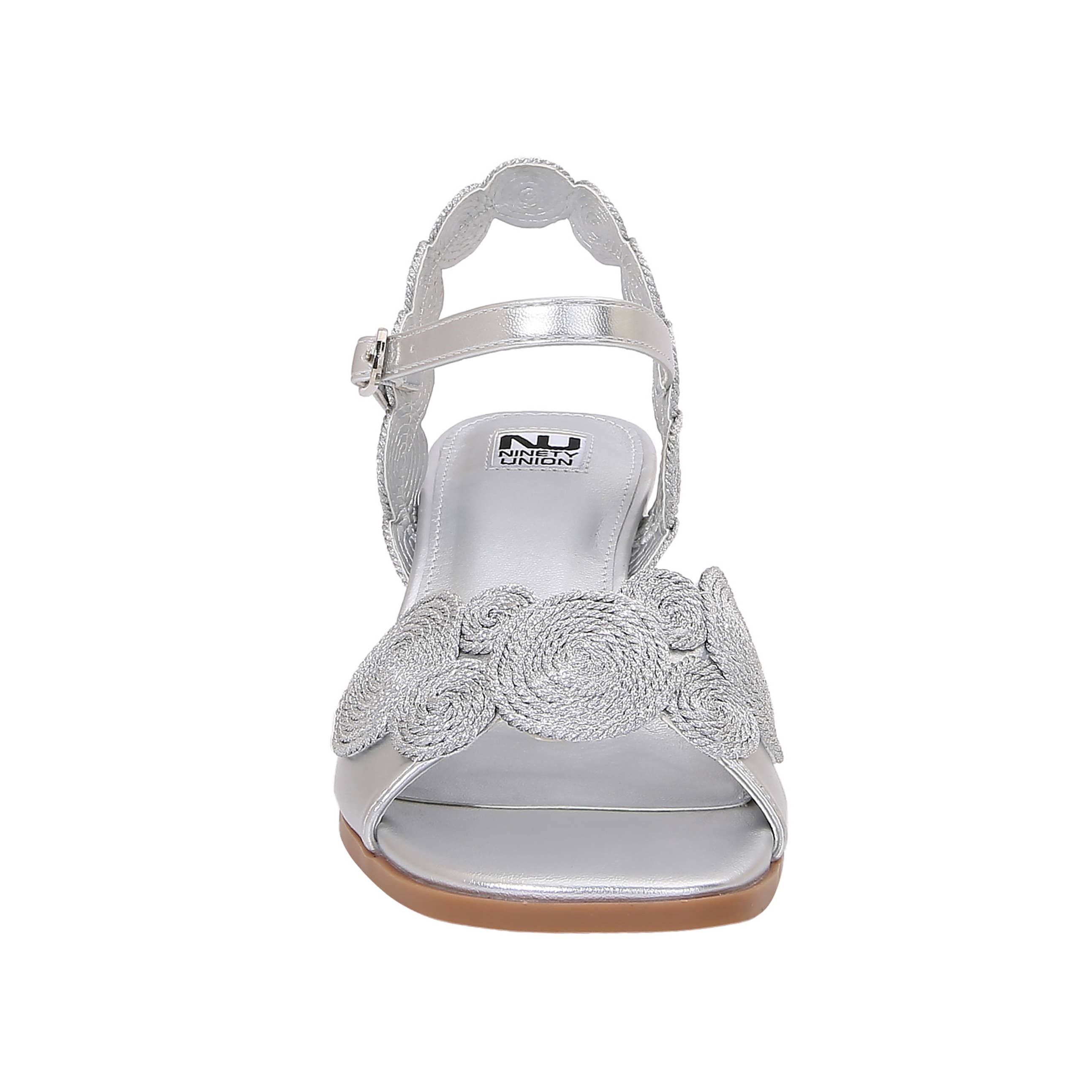 Valerie Embroidery Circles Block Heel Sandal