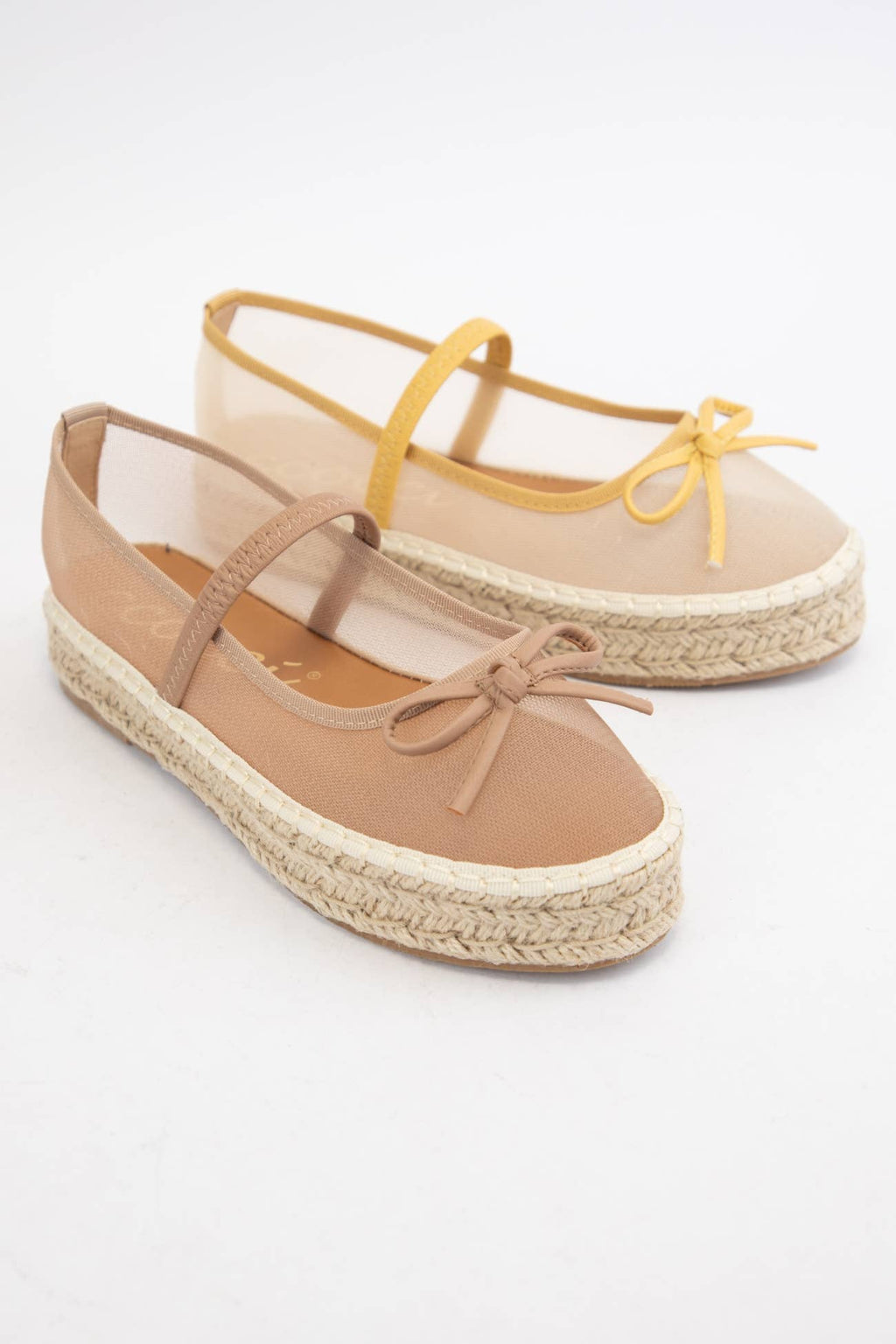 BIJOU MESH UPPER ESPADRILLE PLATFORM SLIP ON