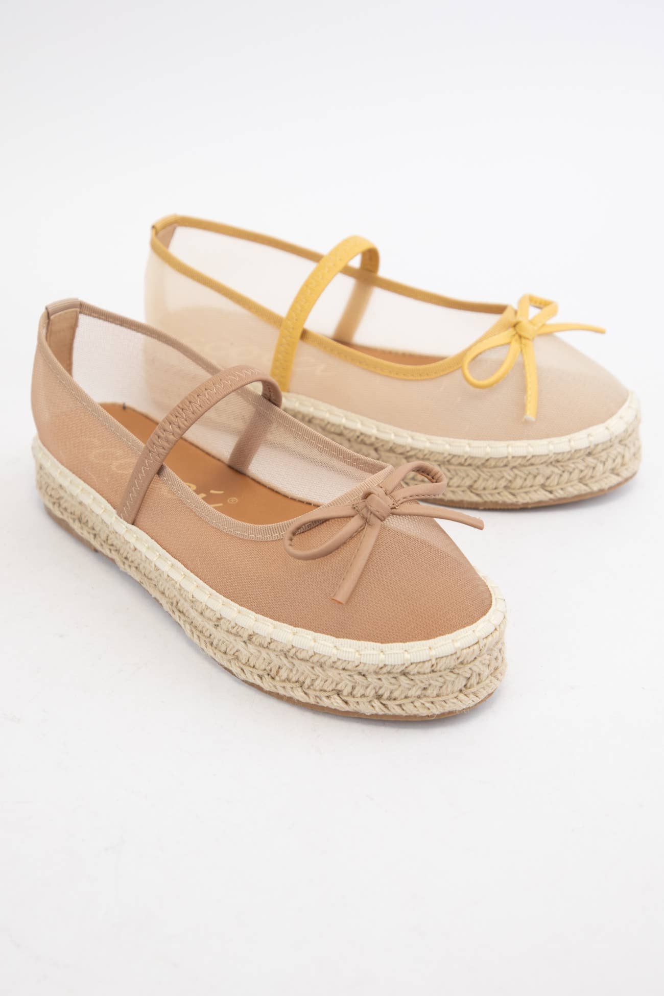 BIJOU MESH UPPER ESPADRILLE PLATFORM SLIP ON