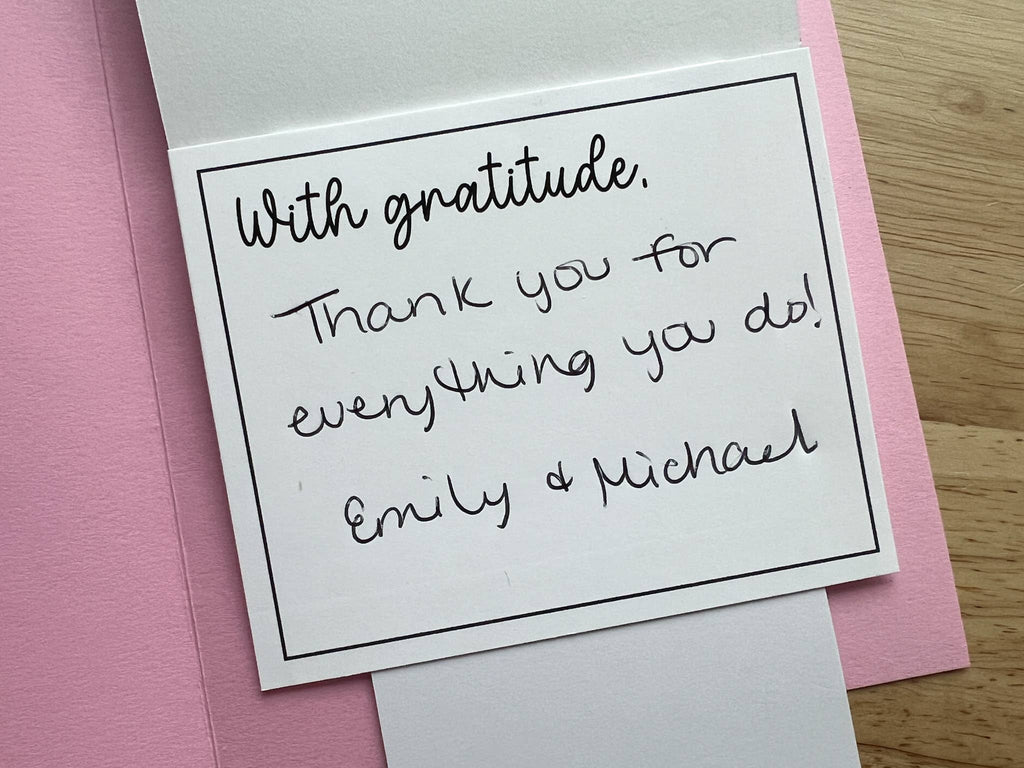 Teacher Appreciation Waterfall Single Gift Card Holder