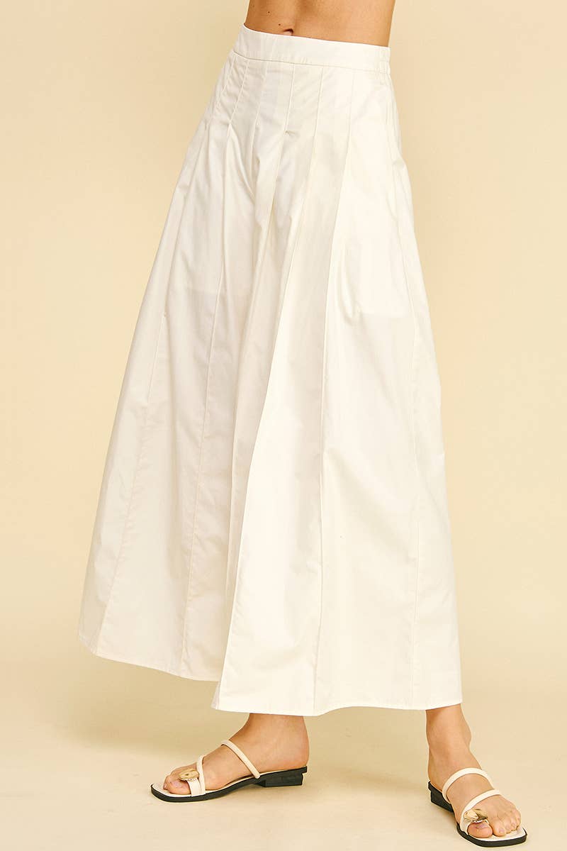 PLEATED WIDE LEG PANTS - 6878B