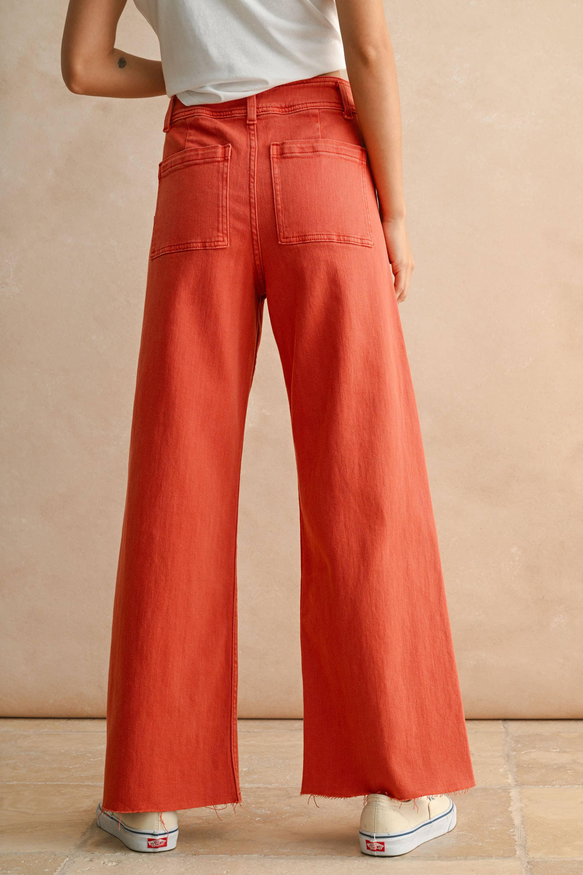 MMP623   STRAIGHT WIDE LEG DENIM PANTS