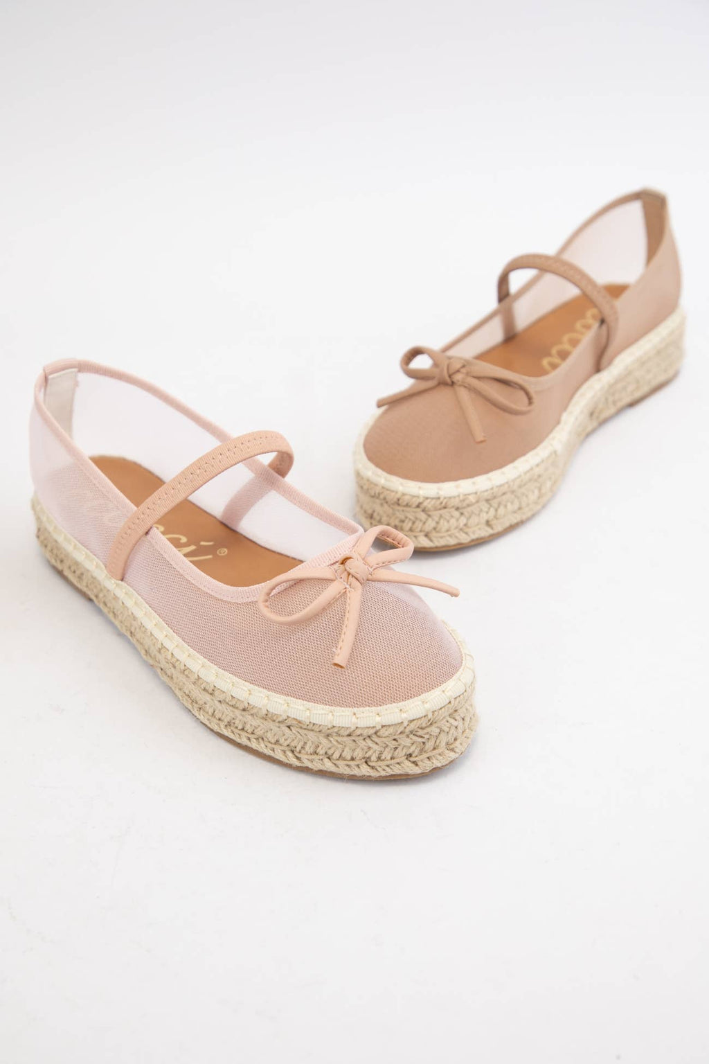 BIJOU MESH UPPER ESPADRILLE PLATFORM SLIP ON