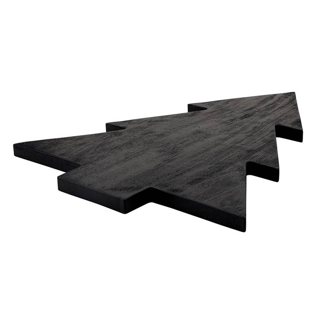 Black Christmas Tree Wood Board