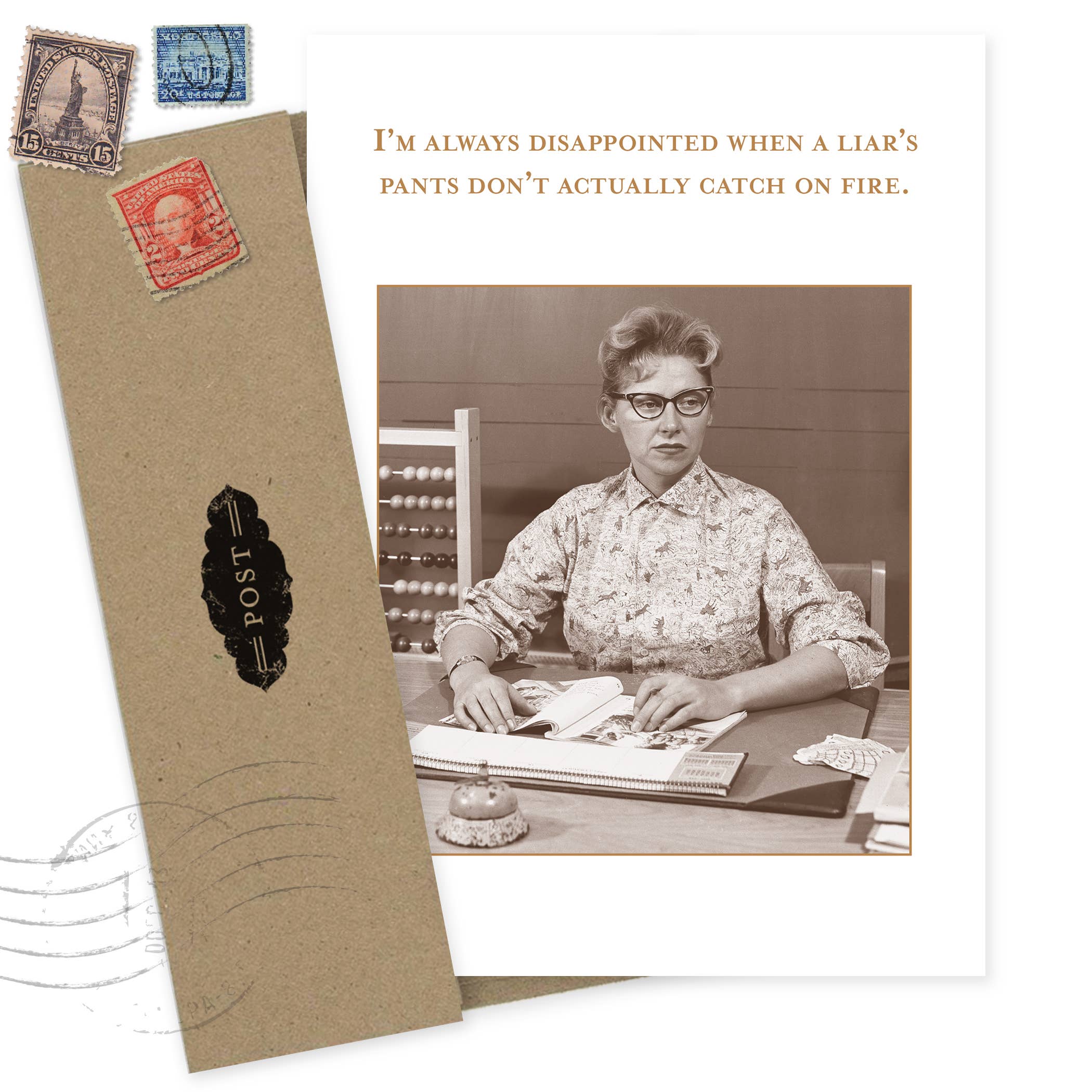 Pants On Fire Birthday Card