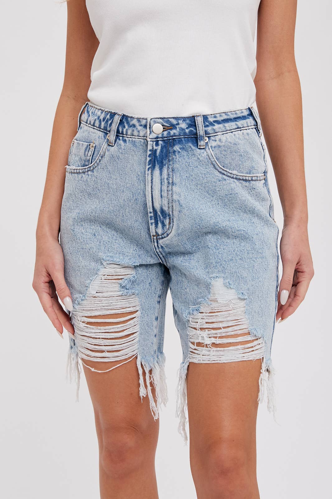 BOYFRIEND DENIM SHORTS